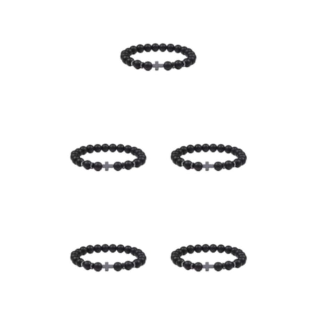kurtrusly Wide Application Exquisite Beads Bracelet For Versatile Fashion Gifts Bracelets Frosted 5Set