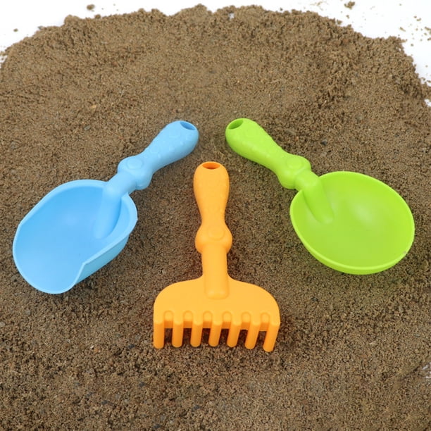 Set de Juguetes de Playa para Niños | 3 Piezas de Palas de Plástico para Juego en Arena, Construcción de Castillos, Exploración al Aire Libre | Ligero, Seguro, Multicolor | Para Niños Pequeños y