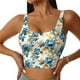 thumbnail image 1 of Balery Vintage Blue Flowers Sujetadores deportivos con espalda cruzada para mujer, acolchados, sin costuras, de alto impacto, ideales para yoga, gimnasio, entrenamiento y fitness.-, 1 of 8