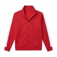 thumbnail image 4 of Men's Trendy Color Block Side Stripe Track Jacket Windbreaker, Stand Collar Lightweight Full Zip Long Sleeve Coat for Gym Jogging Streetwear Travel Golf, 4 of 6