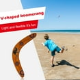 thumbnail image 2 of Wood Throwback V Shaped Boomerang Flying Disc Throw Catch Outdoor Game Toys, 2 of 8