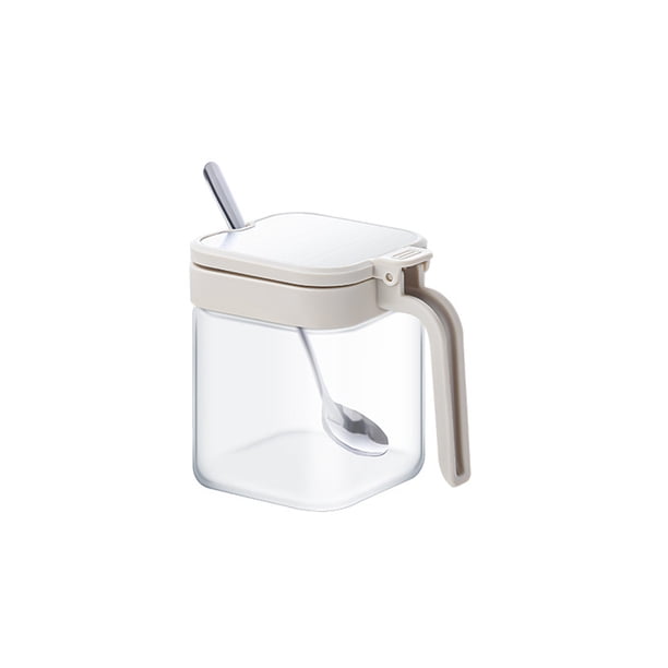 Caja de almacenamiento Advancent para cocina y Comedor botella de vidrio transparente beige