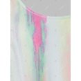 thumbnail image 3 of Más el tamaño del tinte del lazo de la flor 3D de la pluma del lazo de la túnica sin mangas Rosegal Camisetas sin mangas de talla grande, 3 of 5
