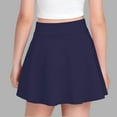 thumbnail image 2 of OGLCCG Girls Pleated Skirt Casual Stretch Waist Flared Plain Pleated Mini Skater Skirt High Waisted A Line School Uniform Skirts 4-15 Years, 2 of 7