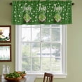 thumbnail image 4 of 2 Pack Valances for Windows, St. Patrick's Day Window Valances for Living Room/Bedroom/Bathroom, Lucky Shamrock Gnomes Green Plaid Vintage Light Filtering Kitchen Curtain Valance 42"W x18" L, 4 of 9
