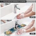 thumbnail image 5 of Coolnut Christmas Suburban House Sink Splash Guard for Faucet 2 Packs Faucet Absorbent Mats, Winter Snow Faucet Handle Drip Catcher Quickly Drying Mat for Kitchen Counter Bathroom, 14.9"x5.5", 5 of 7