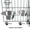 Set of 2 StainlessSteel Dog Bowls Cage, Kennel, and Crate Hanging