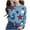 Blue, variant on Juslio Girls Shirts Graphic Tees Long Sleeve Round Neck Print Casual Kids Clothing Fashion Tops Girls and Boys Shirts Sweatshirts