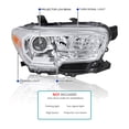 thumbnail image 4 of Spec-D Tuning Right Passenger Side Chrome Projector Headlight Compatible with 2016-2022 Toyota Tacoma with factory LED daytime running lights, 4 of 6