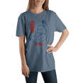 thumbnail image 2 of Bananya Cat Outline Blue T-Shirt, 2 of 3