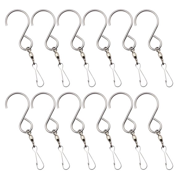 SHOWERORO 12Ud Colgantes Giratorios De Inoxidable Para Macetas Y Objetos Decorativos Exteriores