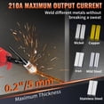 thumbnail image 5 of VEVOR 210Amp TIG Welder 110/220V Dual Voltage HF TIG/Stick/Clean 3 in 1 Welder w/ Pulse, IGBT Inverter & Torch, Digital Arc Welding Machine for Stainless Steel, Iron, Mild Steel, Copper, and Nickel, 5 of 9