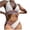 White-14, variant on Lopeceal Women High Waisted Bikini Sets Tummy Control Swimsuits Color Block Two Piece Drawstring Bathing Suit