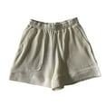 thumbnail image 2 of YHAJDS Womens Pajama Pants Lightweight Knit Pocket Loose Casual Lounge Sleep Shorts, 2 of 5