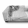 thumbnail image 3 of Letter P Soft Flannel Fleece Blanket, Stack Football Themed Illustration with Uppercase Letter P Team Sports Design, Cozy Plush for Indoor and Outdoor Use, 50" x 70", Black and White, by Ambesonne, 3 of 6