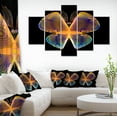 thumbnail image 1 of Design Art - Papillon Fractal Bleu Jaune dans le Noir, 1 of 3