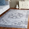 thumbnail image 3 of SAFAVIEH Tucson Jayla Oriental Machine Washable Area Rug, Light Gray, 6' x 6' Square, 3 of 13
