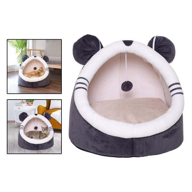 Cama de gato suave antideslizante Perfecl cueva perrera extraíble cálido S 36x35x36cm