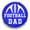 Blue, variant on Snap Jewelry 18MM Purple Football Dad Ginger Charm Button