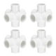 thumbnail image 1 of Conector de muebles Uxcell de 1" 6 vías, acoplamiento de tubería de grado de construcción, blanco, 1 of 7