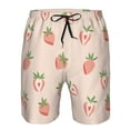 thumbnail image 3 of Logiee Strawberries Print Mens Swim Trunks Quick Dry Board Shorts,Breathable Hawaii Beach Shorts Swimwear Bathing Suits-XX-Large, 3 of 6