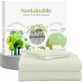 thumbnail image 1 of Pc Premium Queen Sheet Set ( Flat Fitted & Pillow Cases) Cotton Thread Count Cool Crisp & Breathable Queen Bed Sheet Set Deep Pocket Percale Sheets Light, 1 of 9