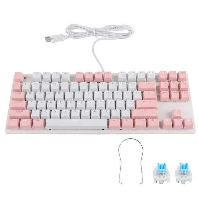 Teclado Mecánico para Juegos 87 Teclas Suministros de Computadora de Luz Mixta para Computadora Portátil de Escritorio 919 Estilo 2