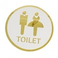 thumbnail image 3 of Señal de puerta de baño hueca, señal de identificación de baño, señalización redonda acrílica para baño, señales de puerta de baño para cafetería y Estilo C, 3 of 8