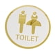 thumbnail image 3 of Señal de puerta de baño hueca, señal de identificación de baño, señalización redonda acrílica para baño, señales de puerta de baño para cafetería y Estilo C, 3 of 8