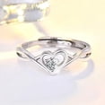 thumbnail image 2 of Ratan Gems Heart Shape White Moissanite Ring, 925 Solid Silver, 2 of 5