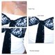 thumbnail image 4 of Top de tubo para mujer, Top de tubo ajustado con lazo de encaje fruncido sin mangas de verano para mujer, blanco S, 4 of 5