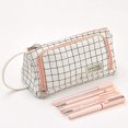 thumbnail image 3 of Estuche para lápices unisex de gran capacidad, estuche para bolígrafos, estuche para maquillaje, bolsa de almacenamiento, 3 of 3