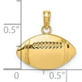 thumbnail image 4 of FJC Finejewelers 14k Yellow Gold Football Charm Engraveable, 4 of 4