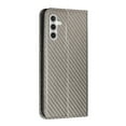 thumbnail image 3 of SaniMore for Samsung Galaxy A34 5G Wallet Case, Wrist Strap Magnetic Clasp, Card Slots Carbon Fibre Skin Shockproof TPU Anti-drop Anti-scractch Stand Business Full Body Protective Shell, Gray, 3 of 8