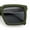 Green - Black, variant on Beveled Thick Plastic Retro Horn Rim Rectangle Sunglasses All Black