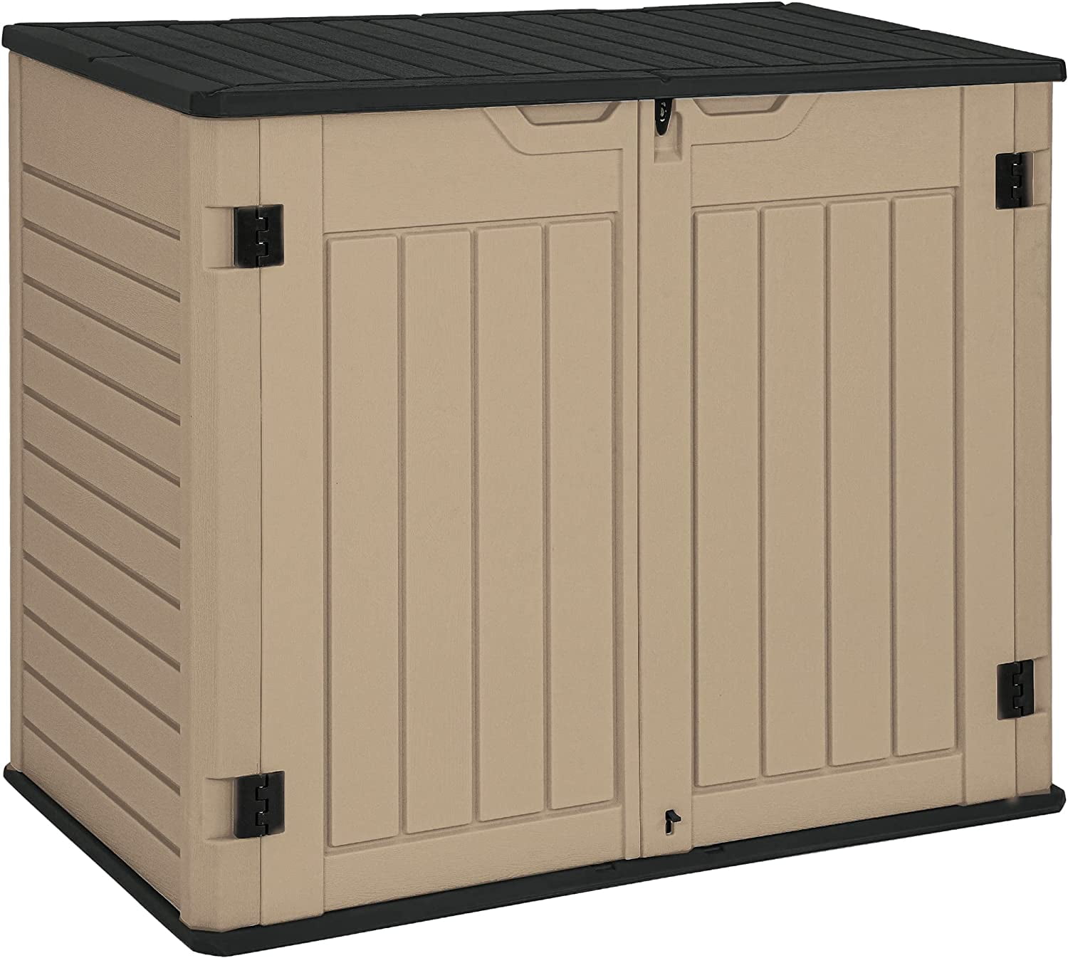 YITAHOME Outdoor Horizontal Storage Sheds, Weather Resistant Resin Tool