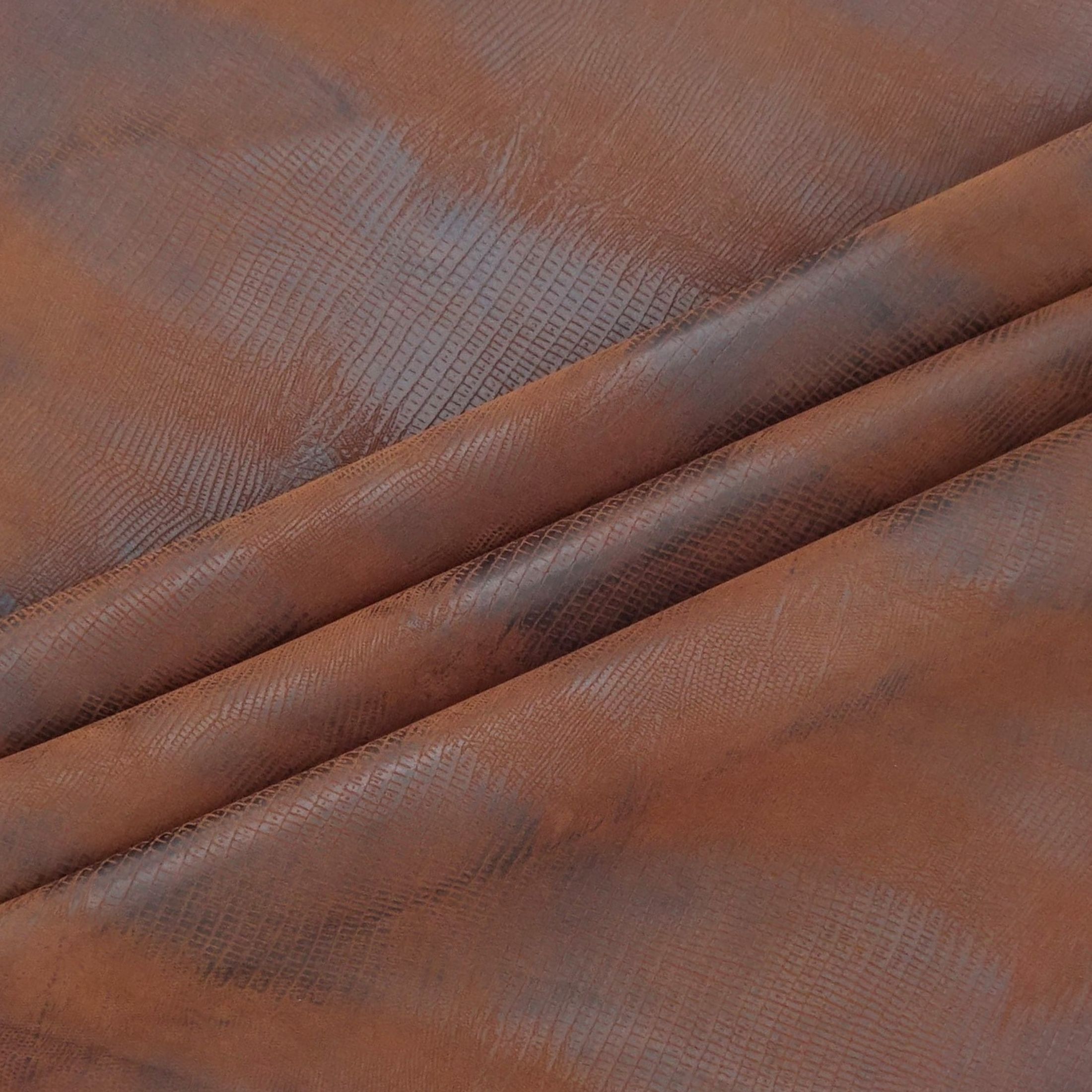Waverly Inspirations By-the-Yard Alligator Faux Leather Fabric, Brown, 60” Wide for Crafts & DIY Projects
