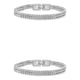 thumbnail image 1 of Minnieouse de color sólido Brazalete de acero de titanio Estilo americano europeo Joyería de los hombres Cadena de mano trenzada con Acero 21CM 2piezas, 1 of 6