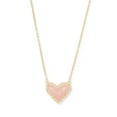 thumbnail image 1 of Collar Kendra Scott Ari Corazón de Cuarzo Rosa Chapado en Oro de 14k, 1 of 3