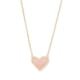 thumbnail image 1 of Collar Kendra Scott Ari Corazón de Cuarzo Rosa Chapado en Oro de 14k, 1 of 3