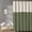 Cream & Green, variant on Psoiuetr Linen Shower Curtains for Bathroom Farmhouse Shower Curtain Rustic Country Button Fabric Pleated Gray Stripe 72" x 72"