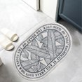 thumbnail image 4 of Youkk Bathroom Rugs Water Absorbent Floor Bath Mat Carpet Leaf Oval 40x60cm 1Set, 4 of 6