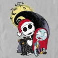 thumbnail image 2 of Men's The Nightmare Before Christmas Jack and Sally Christmas Portrait Graphic Tee Silver Medium, 2 of 4