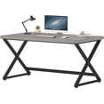 thumbnail image 2 of Rustic Computer Desk  Industrial Home Office Desk  Farmhouse Wood Metal Work Desk for Writing Study  Vintage Minimalist Executive Workstation PC Gaming Table in Bedroom  Rustic, 2 of 5