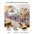 thumbnail image 4 of Ground Rat Flower Bushes Rustic Leaves Sofa Covers for 2-3 Cushion Couch L-Shaped Sectional, Happy Groundhog Day Washable Sofa Covers Slipcover for Living Room Furniture, Couch Cover Blanket 71"x134", 4 of 9