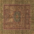 thumbnail image 1 of Ahgly Company Indoor Square Abstract Brown Modern Area Rugs, 8' Square, 1 of 4