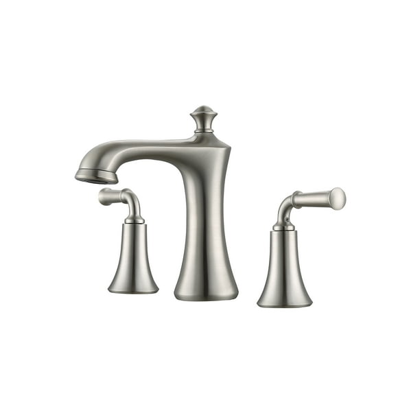 Ancona Peonia Widespread 2-Handle Bathroom Faucet in Brushed Nickel