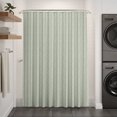 thumbnail image 2 of Sage Green Botanical Shower Curtain - Water Repellent Fabric Shower Curtains Washable, Farmhouse Modern Striped Leaf Decorative Polyester Cloth Bathroom Curtains Modern Bath Decor 72"x84", 2 of 8