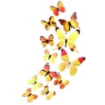 thumbnail image 2 of ICQOVD PVC Glossy Simulation Butterflies Set of 12 Colors Realistic Home Mural, 2 of 7