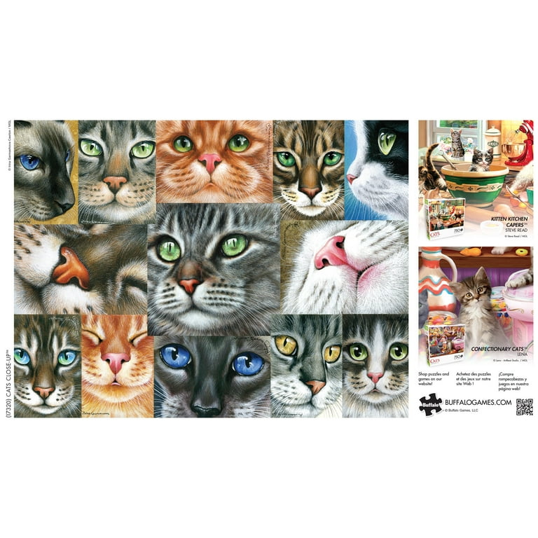 Buffalo Games 750-Piece Cats Close-up Adult Interlocking Jigsaw